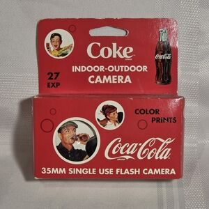 Vintage Coca Cola Red 35mm Flash Camera